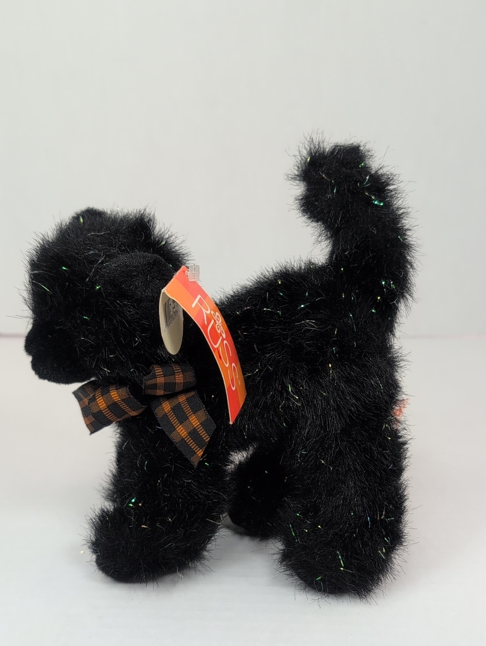 Vintage Russ Berrie "Screech" Halloween Black Cat NEW